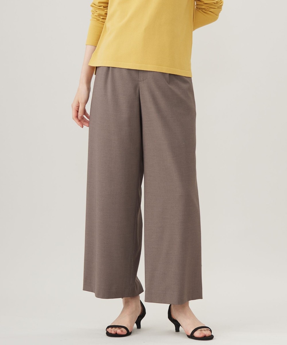 【オンワード】 J.PRESS LADIES>パンツ 【洗える】T/Rウォッシャブルギャバ ワイド パンツ モカ 9 レディース 【オンワード】 J.PRESS LADIES>パンツ 【洗える】T/Rウォッシャブルギャバ ワイド パンツ モカ 9 レディース