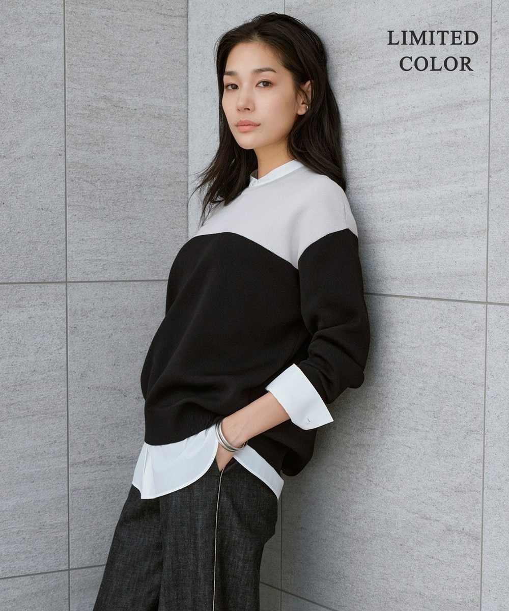 【オンワード】 ICB L(大きいサイズ)>トップス 【WEB限定カラーあり・洗える】コットンポリエステルスムース ニットプルオーバー トープ×ブラック L レディース 【オンワード】 ICB L(大きいサイズ)>トップス 【WEB限定カラーあり・洗える】コットンポリエステルスムース ニットプルオーバー トープ×ブラック L レディース