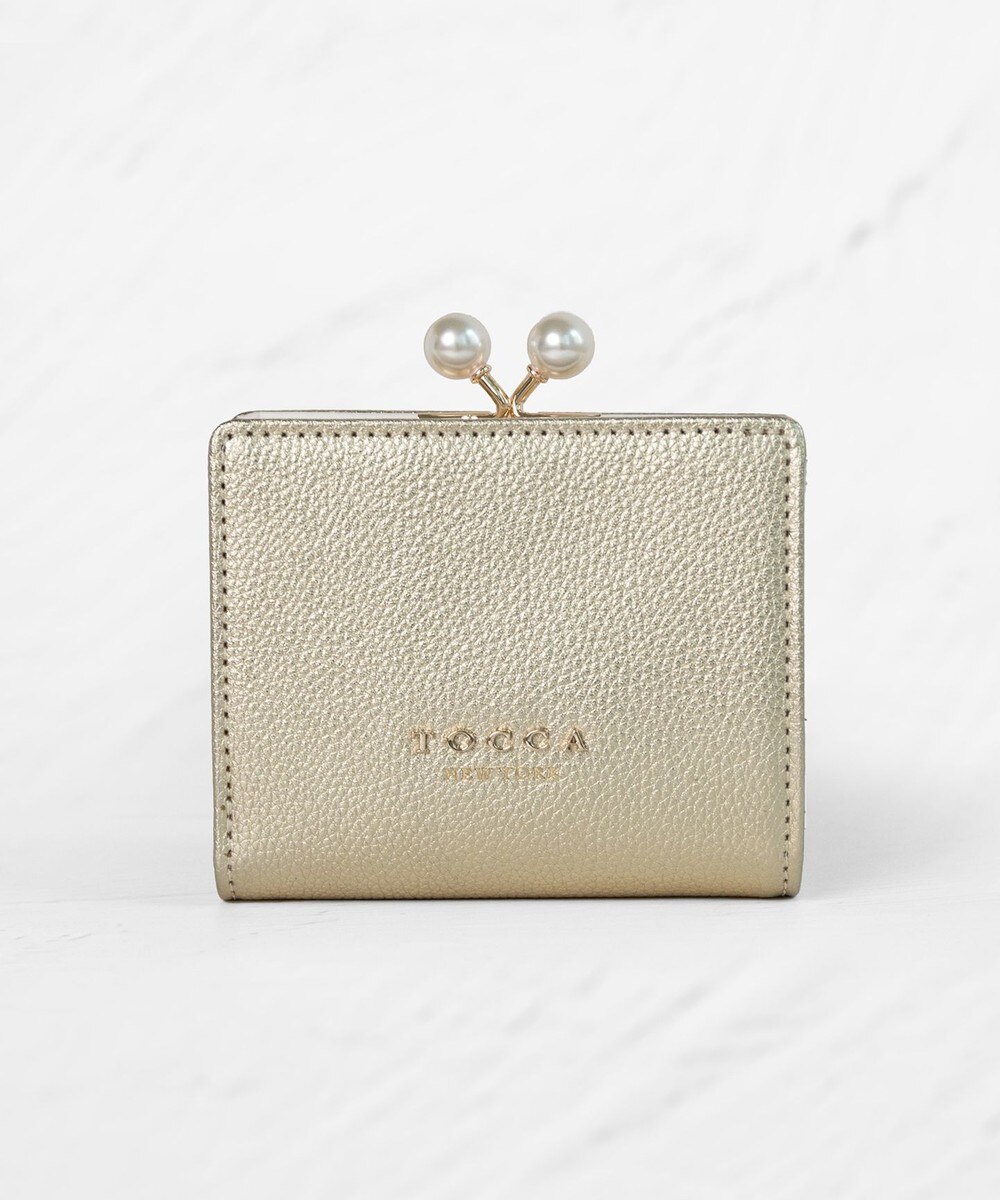 【オンワード】 TOCCA>財布/小物 POINT OF PEARL BIIFOLOD WALLET 2つ折り財布 ゴールド F レディース