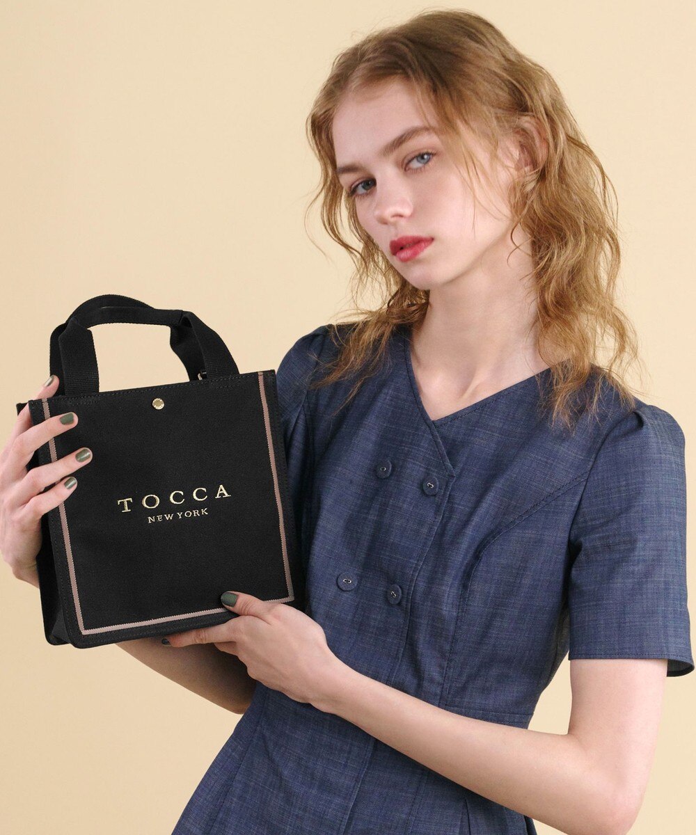 【オンワード】 TOCCA>バッグ 【WEB限定】TABLEAU BAG キャンバスバッグ ブラック F レディース