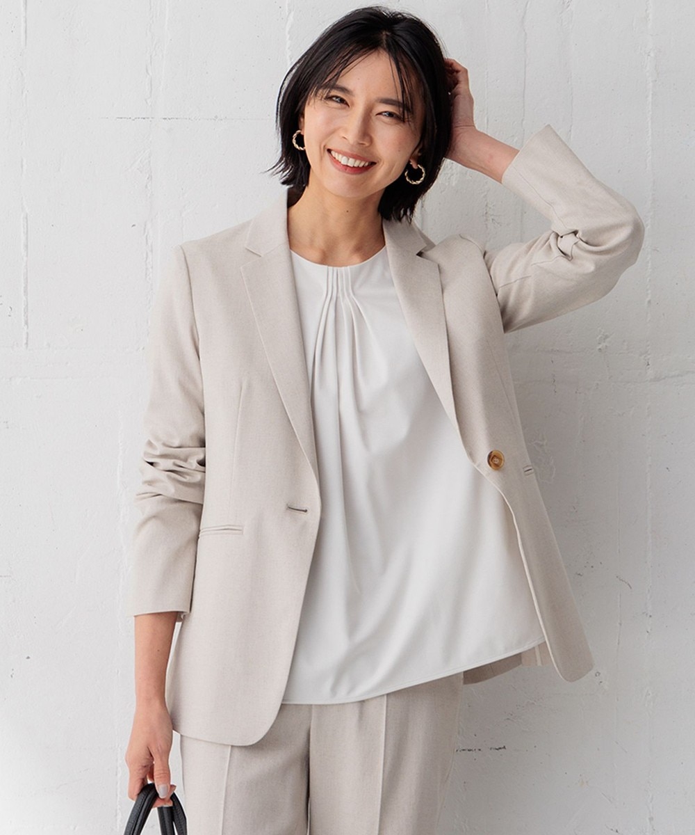 【オンワード】 23区>ジャケット/アウター 【セットアップ対応】アイアスマットストレッチ テーラード ジャケット ベージュ 40 レディース 【オンワード】 23区>ジャケット/アウター 【セットアップ対応】アイアスマットストレッチ テーラード ジャケット ベージュ 40 レディース