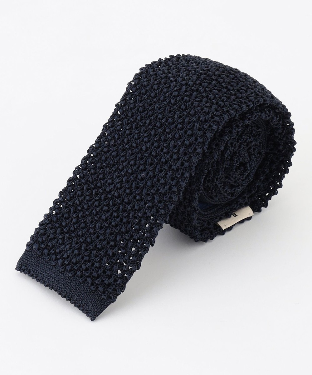 【オンワード】 J.PRESS MEN>スーツ/ネクタイ 【J.PRESS KNIT TIE COLLECTION】無地 ニットネクタイ ネイビー F メンズ