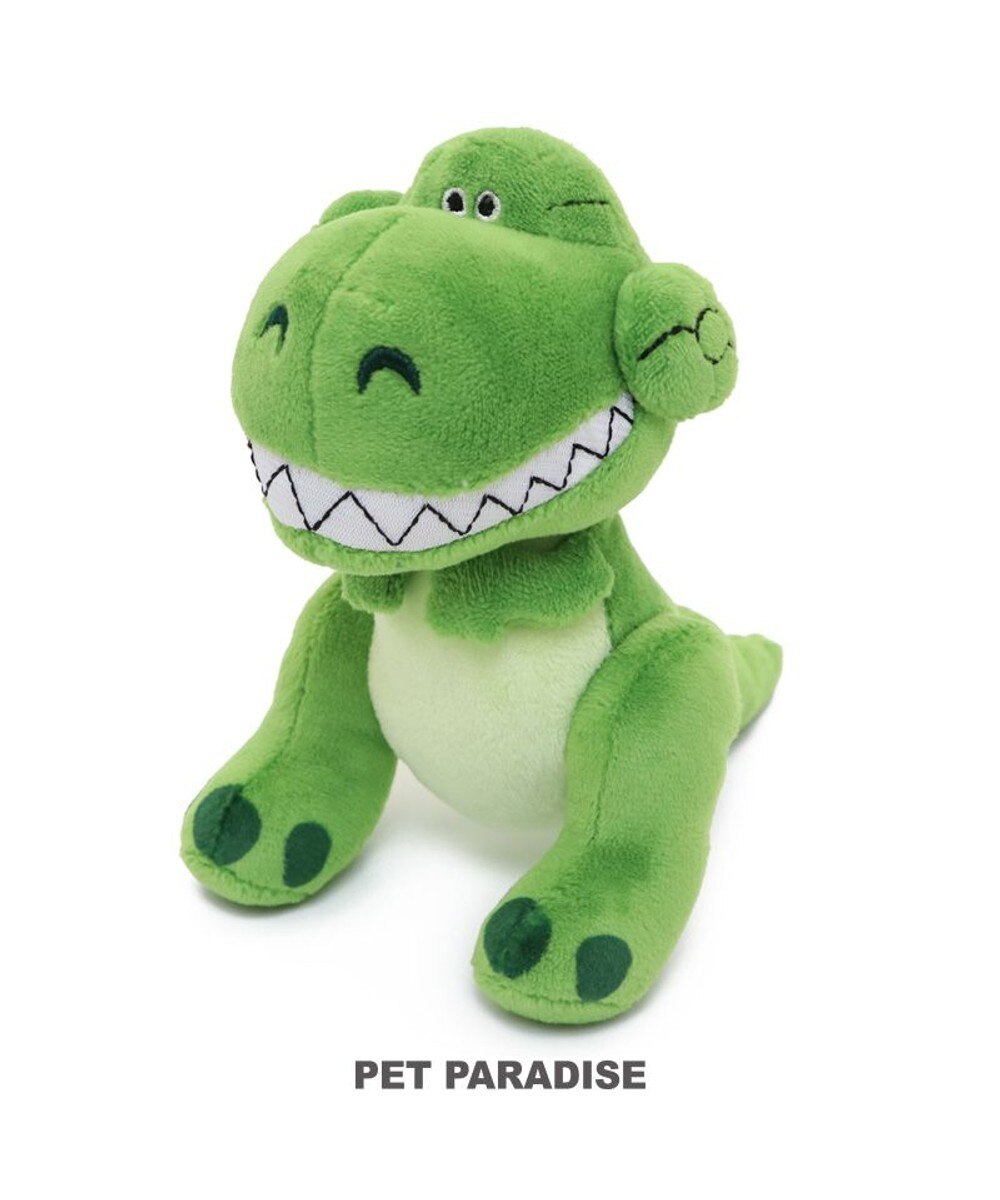 PET PARADISE>ペットグッズ ディズニー トイ・ストーリー レックス おもちゃ 音が鳴る ぬいぐるみ 緑 -