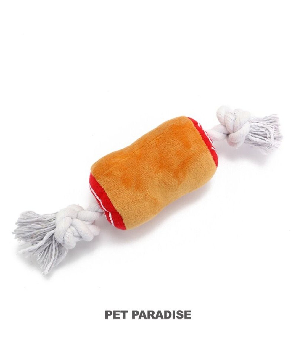 PET PARADISE>ペットグッズ ペットパラダイス ロープ トイ 骨付き肉 中 茶 -