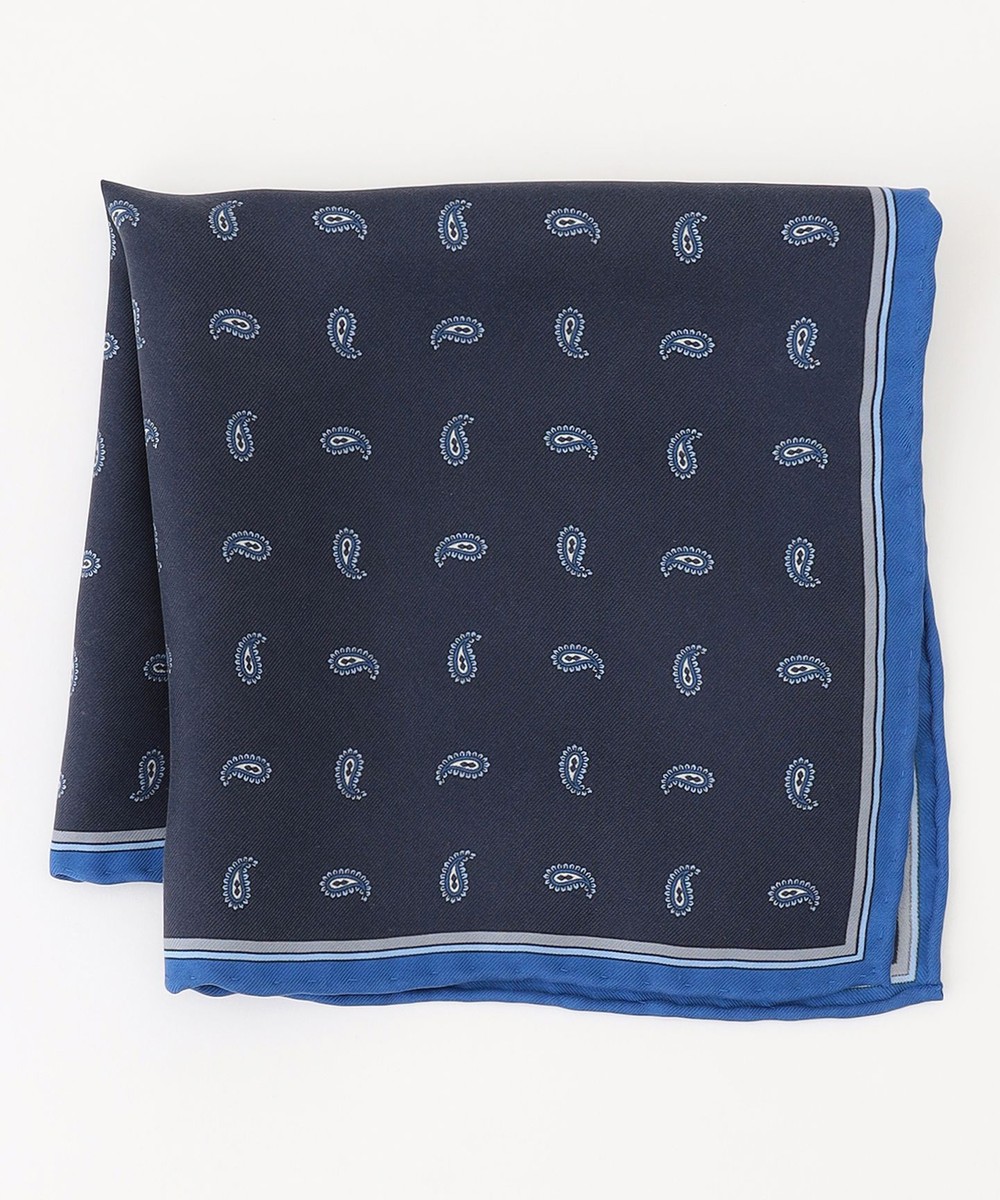 【オンワード】 J.PRESS MEN>財布/小物 ペイズリー柄シルクチーフ ネイビー F メンズ 【オンワード】 J.PRESS MEN>財布/小物 ペイズリー柄シルクチーフ ネイビー F メンズ