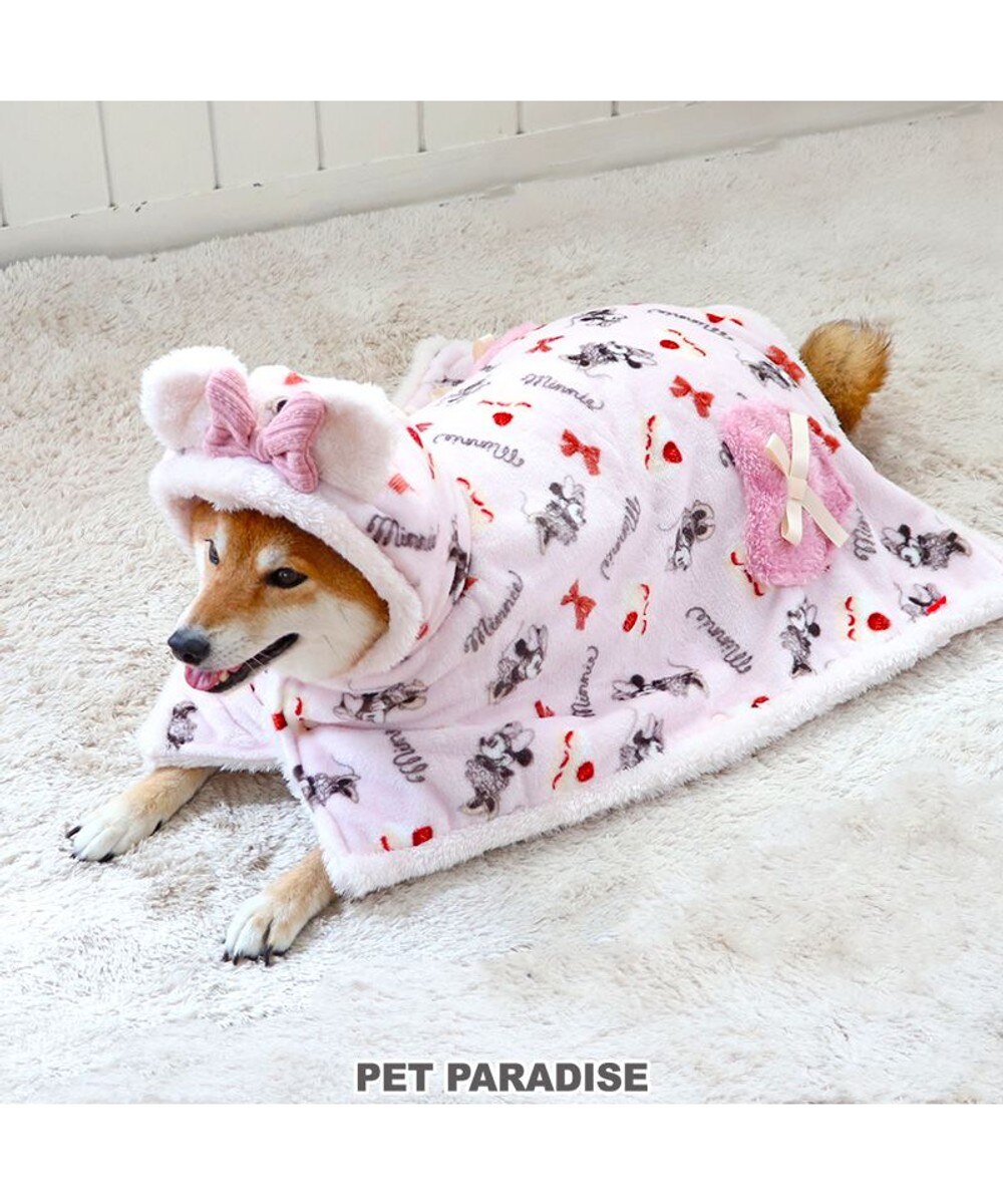 PET PARADISE>ペットグッズ ディズニー ミニー 着る毛布 《ケーキ柄》 中型犬 ピンク ＳＭ 【送料無料】
