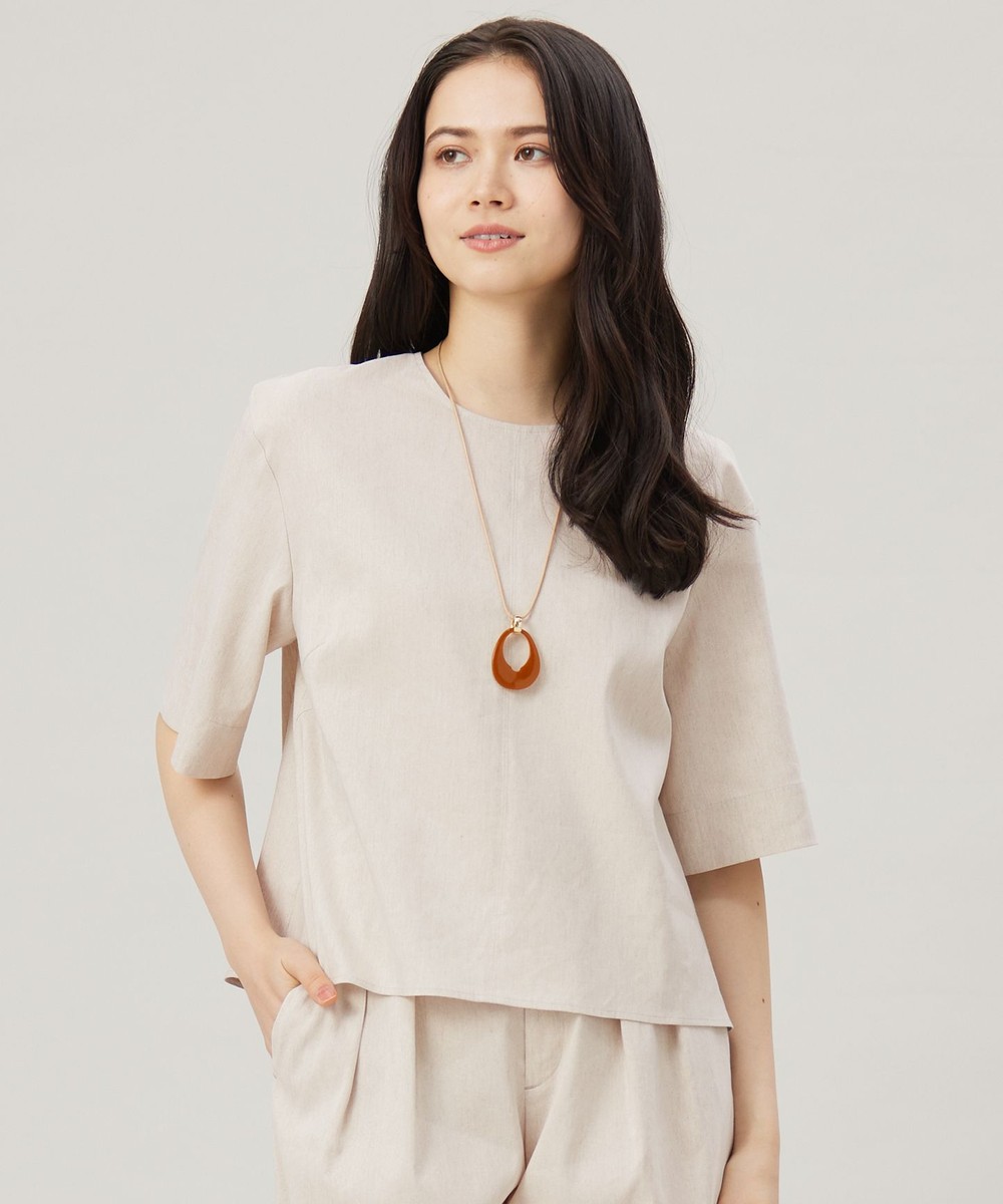 【オンワード】 自由区 L(大きいサイズ)>トップス 【セットアップ対応・洗える】LIPストレッチプルオーバー ブラウス フラックス 46 レディース 【オンワード】 自由区 L(大きいサイズ)>トップス 【セットアップ対応・洗える】LIPストレッチプルオーバー ブラウス フラックス 46 レディース