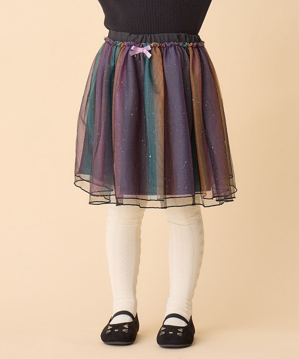 any FAM KIDS>スカート チュール スカート オレンジグラデーション M(140~150cm) キッズ 【送料無料】