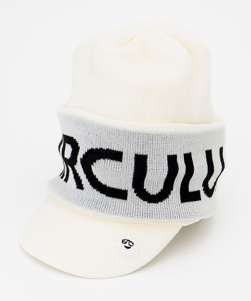 PW CIRCULUS>帽子 【UNISEX】3WAY ニットキャップ イヤマフ ホワイト F メンズ 【送料無料】