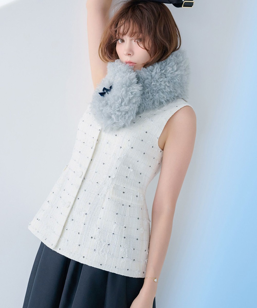 【オンワード】 TOCCA>ジャケット/アウター FLOWER HIDE AND SEEK ジレ アイボリー 0 レディース 【オンワード】 TOCCA>ジャケット/アウター FLOWER HIDE AND SEEK ジレ アイボリー 0 レディース