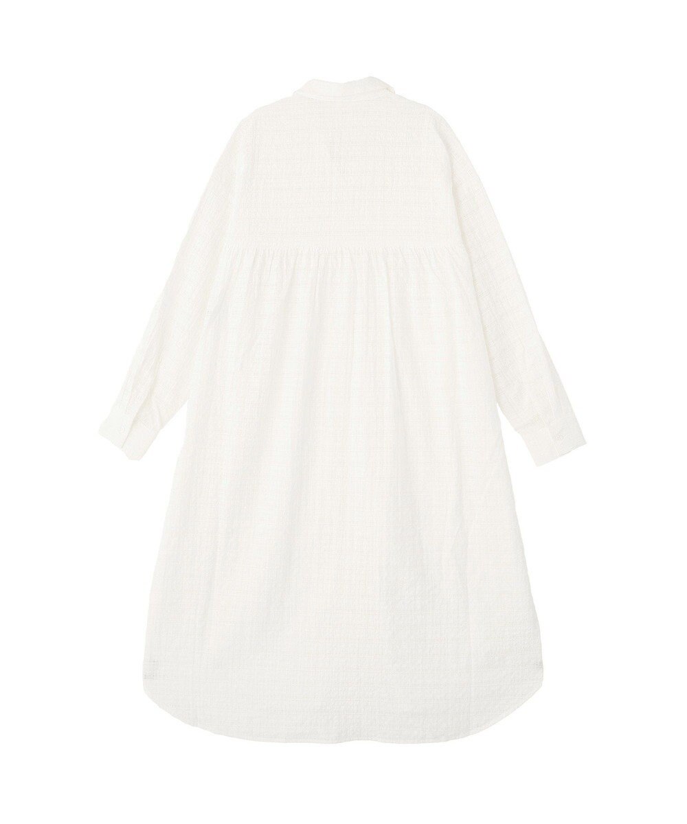 Green Parks シアーチェックシャツワンピース 