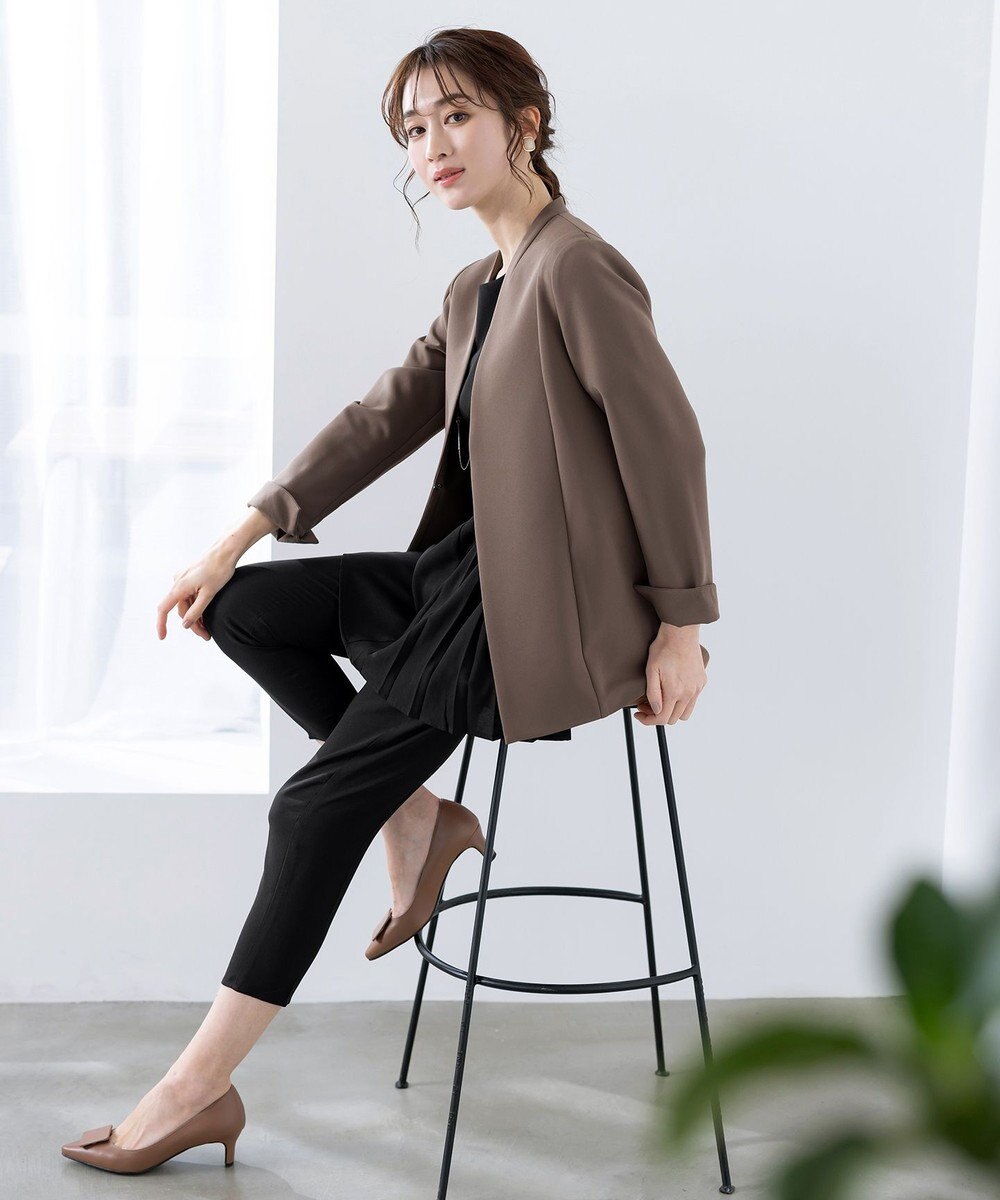 Tiaclasse 【洗える】ドロストテーパードパンツ 