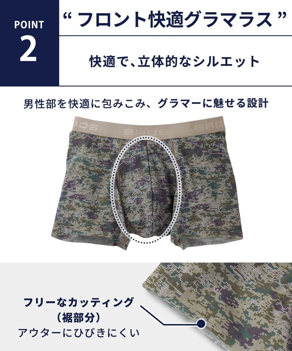 WACOAL MEN 【キモチイイパンツ】 ボクサーパンツ 動きにフィット フロント快適グラマラス 吸汗速乾 上質なフィット感 肌あたり軽減設計 前閉じ 下着 メンズ GT3371 /ブロス バイ ワコールメン 