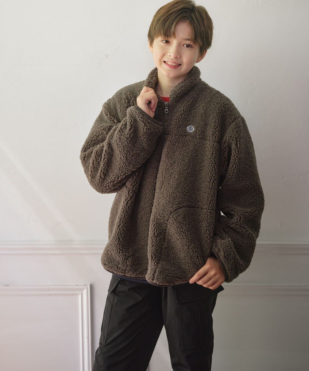 J.PRESS KIDS 【140-170cm】スタンドカラー ボア ブルゾン 