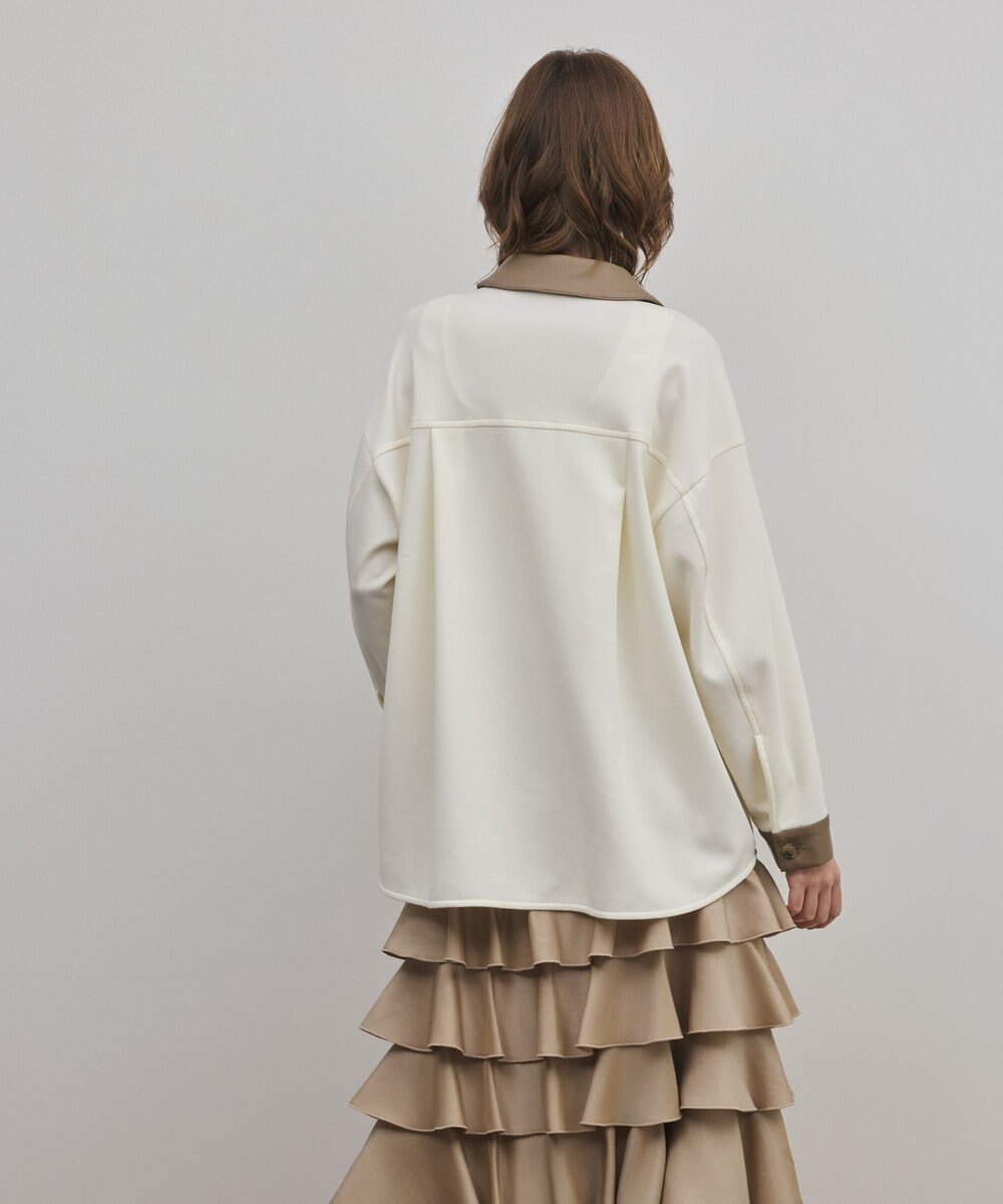 GRACE CONTINENTAL レザーカットシャツ 