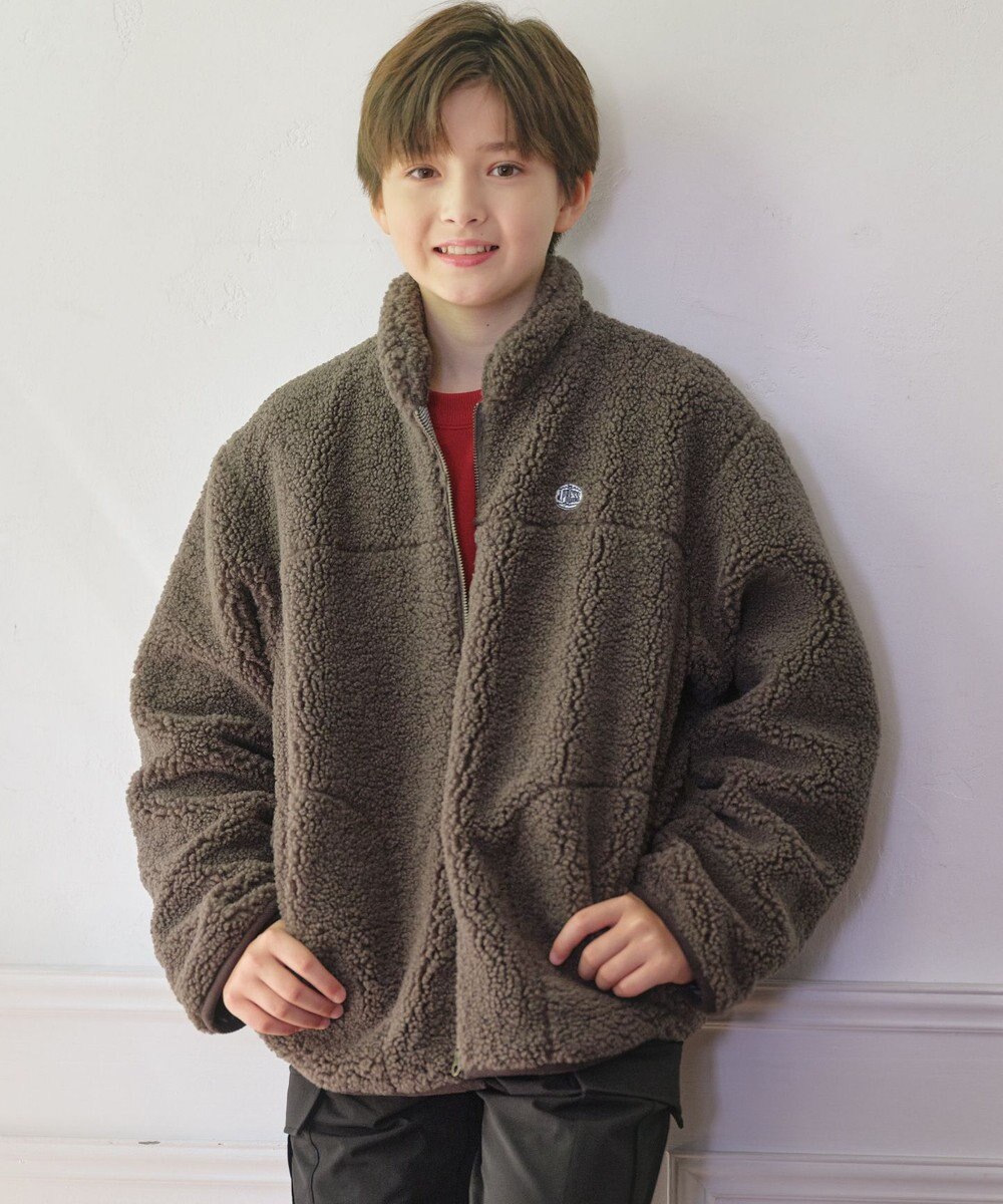 J.PRESS KIDS 【140-170cm】スタンドカラー ボア ブルゾン 