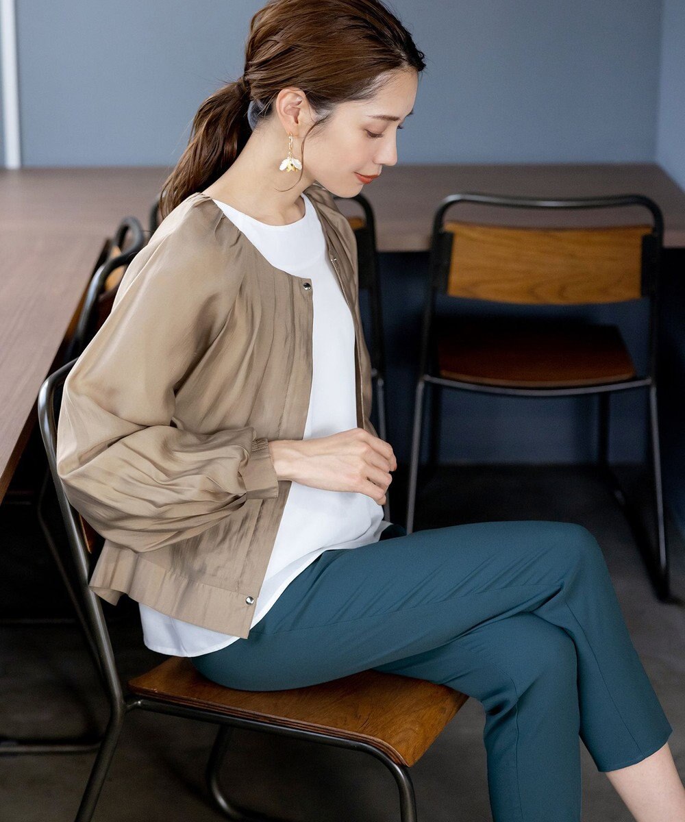 Tiaclasse 【洗える】ドロストテーパードパンツ 