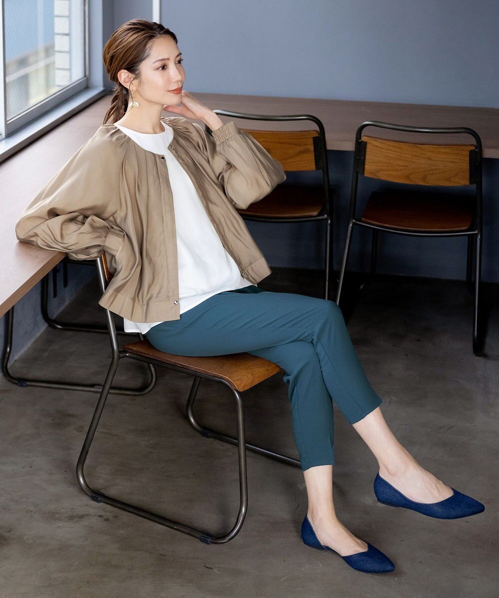 Tiaclasse 【洗える】ドロストテーパードパンツ 