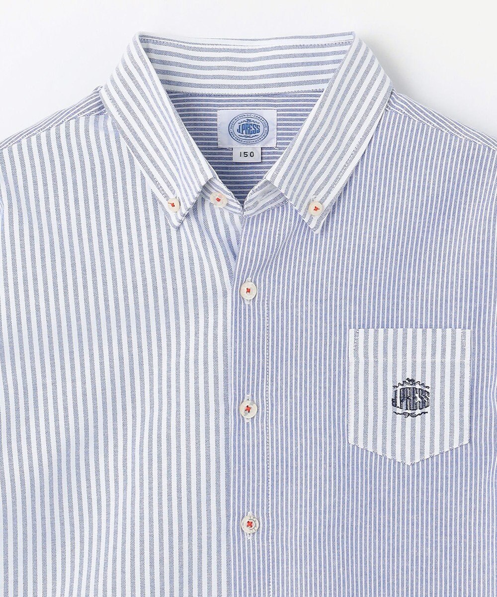 J.PRESS KIDS 【140-170cm】オックスフォード ストライプコンビシャツ 