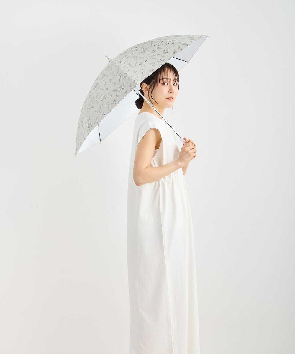 MOONBAT Fuwacool(フワクール) フワクールホワイト 晴雨兼用日傘 折りたたみ傘 シャイニープランツ 軽量 一級遮光／遮熱／UV 