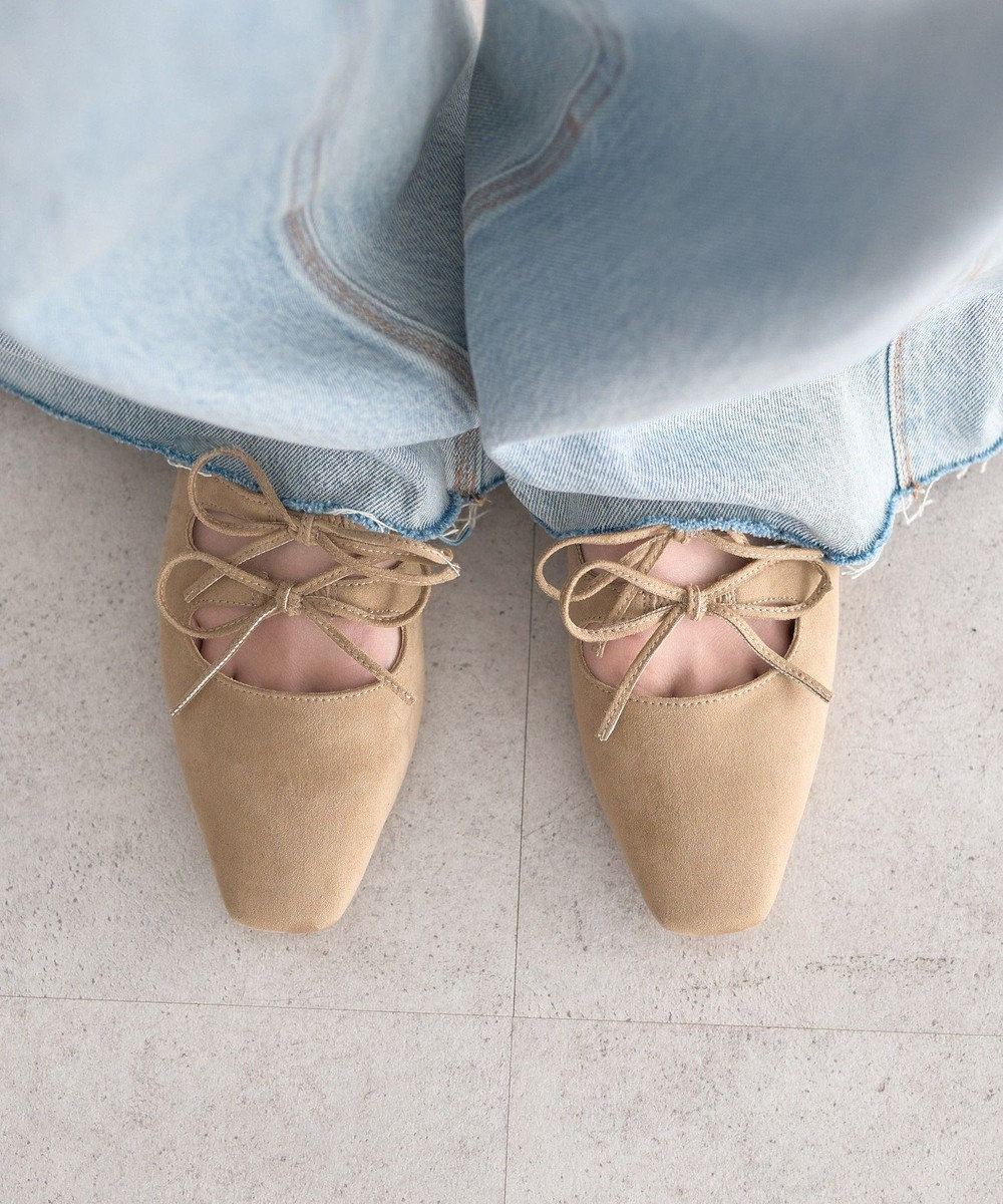 earth music&ecology Ｗリボンパンプス 