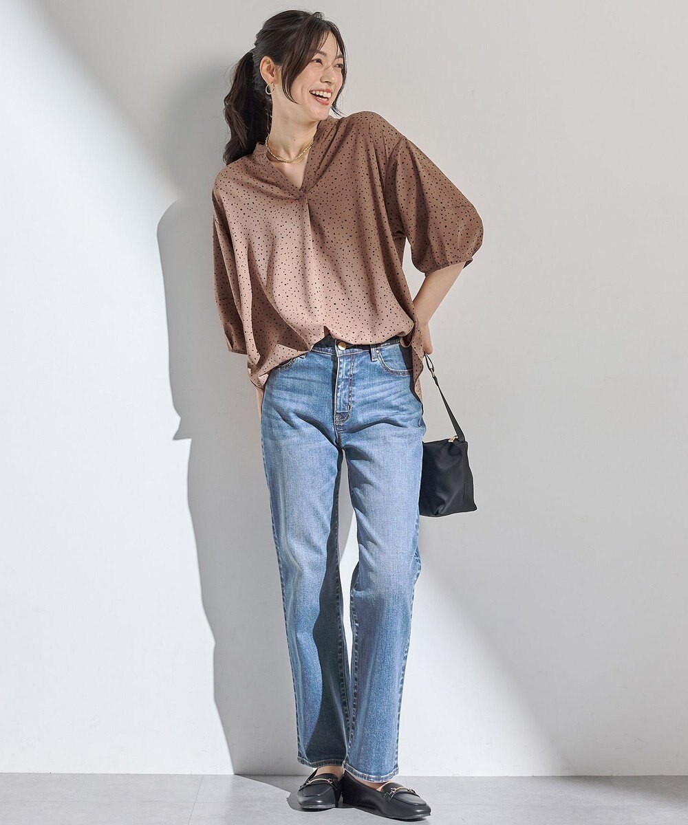 ANY ドルマンスキッパードットブラウス 