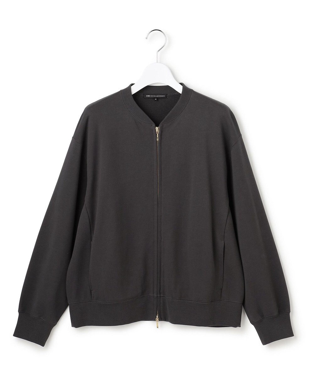 23区 L 【WEB＆一部店舗限定】クリアコットンテリー ダブルジップ ブルゾン 