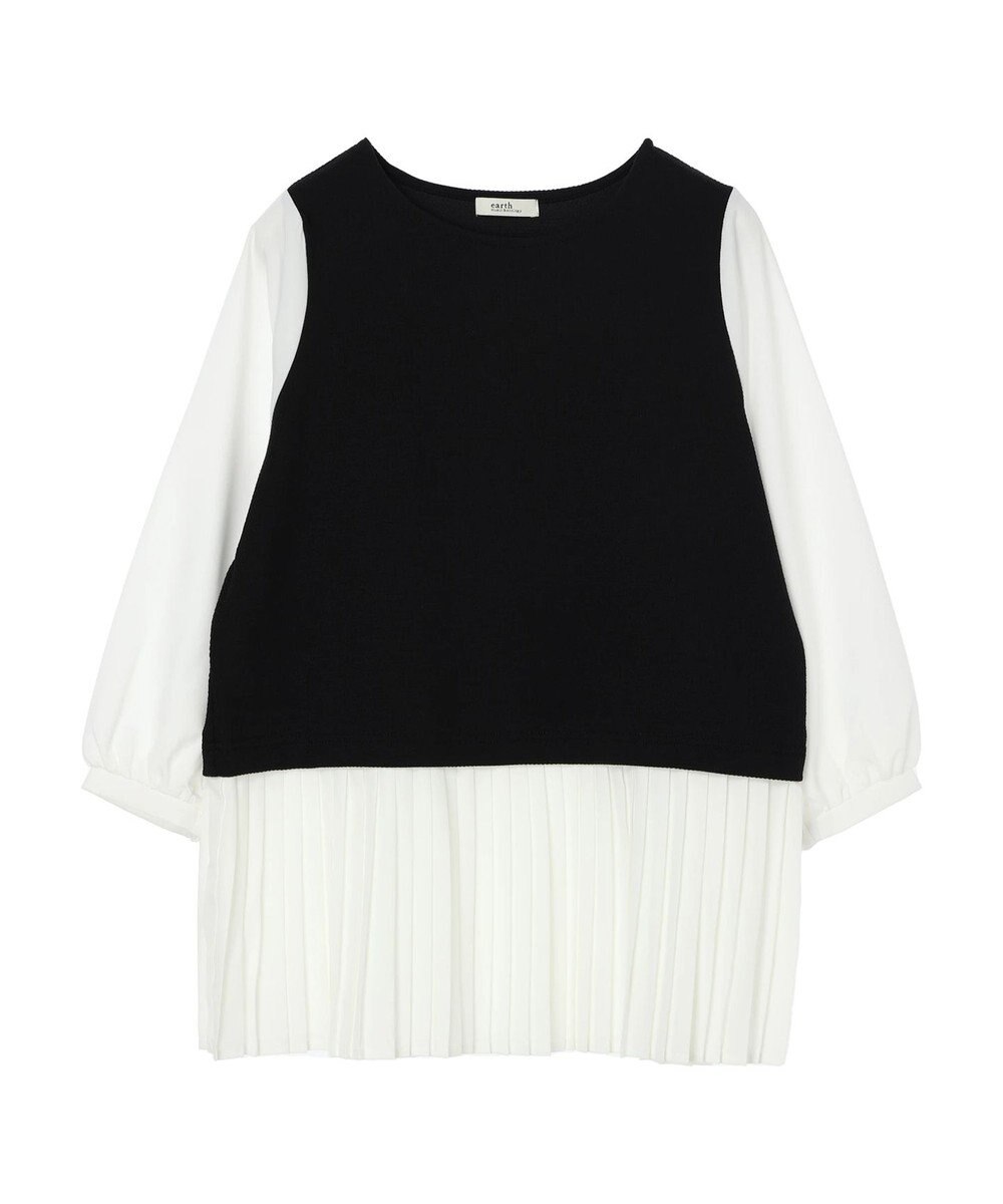 earth music&ecology プリーツドッキングプルオーバー 