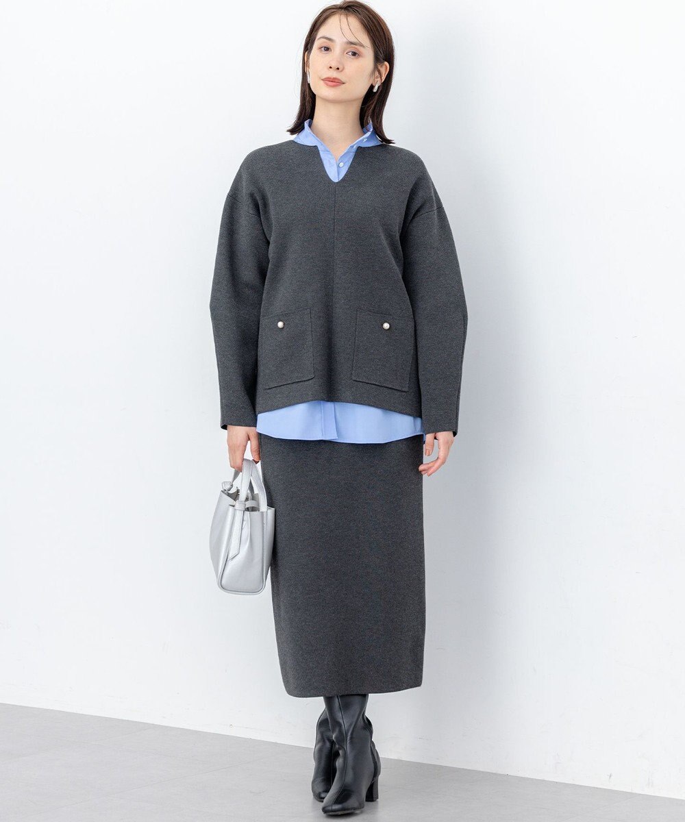 組曲 S 【加藤ローサさん着用】スムースストレッチニットアップ 