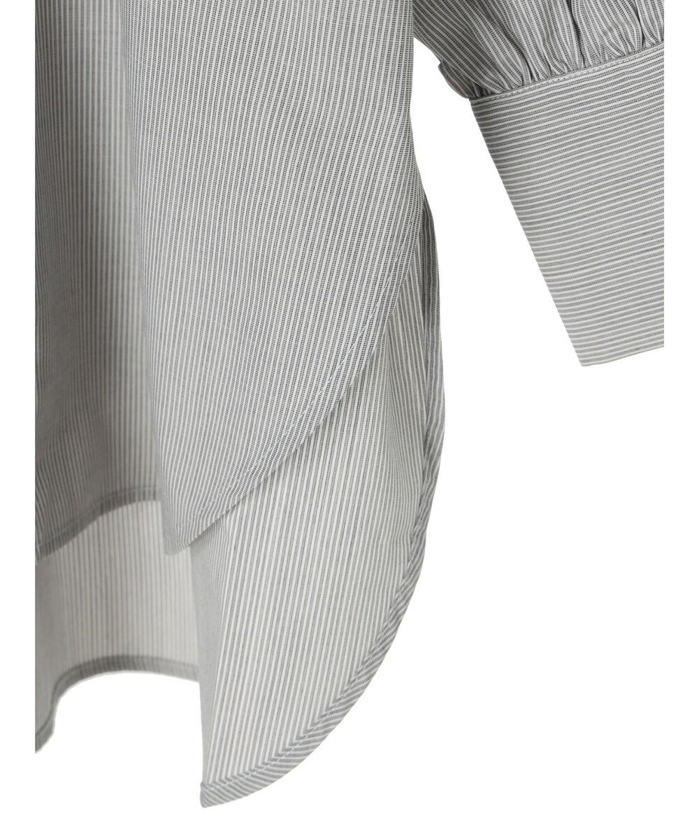 Green Parks イージーケアスタンドフリルシャツチュニック 