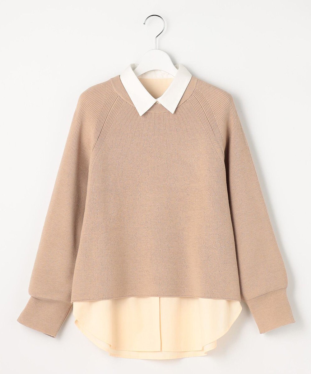 ANY SIS ニットレイヤード シャツ ツインセット 