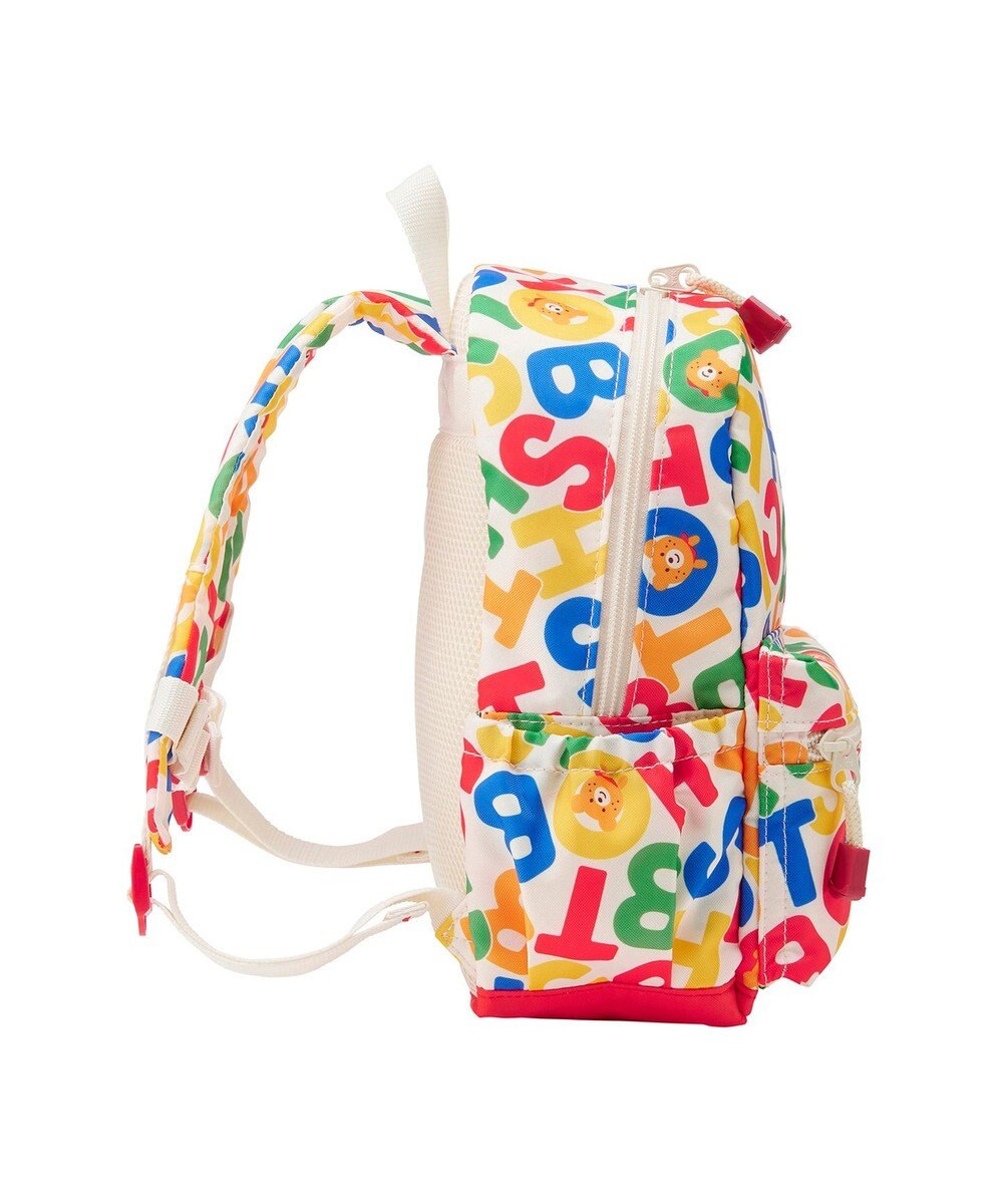 MIKI HOUSE HOT BISCUITS 【Mサイズ】 ロゴ総柄 リュック 