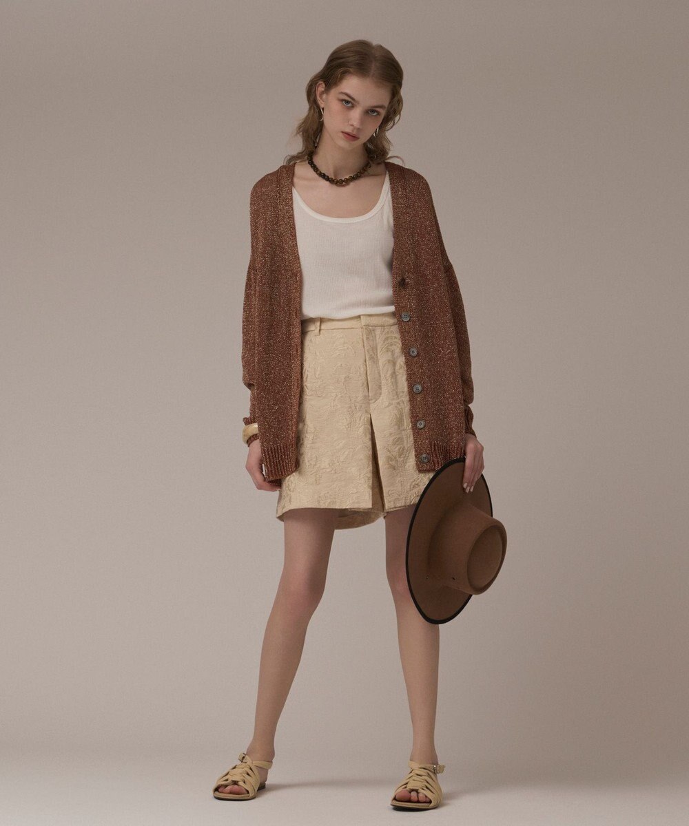 GRACE CONTINENTAL リーフジャガードショートパンツ 