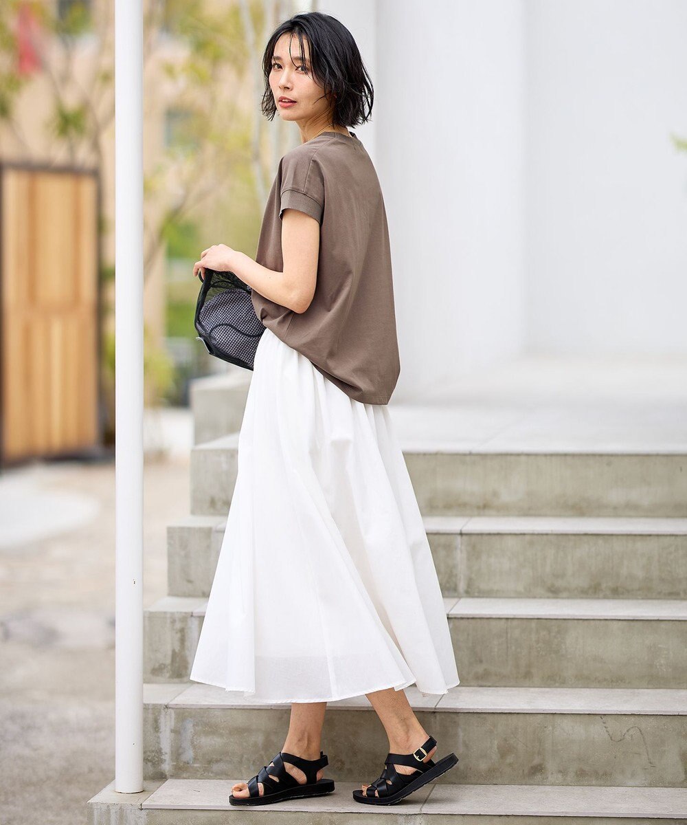 ANY ニットリブフレンチスリーブプルオーバー 