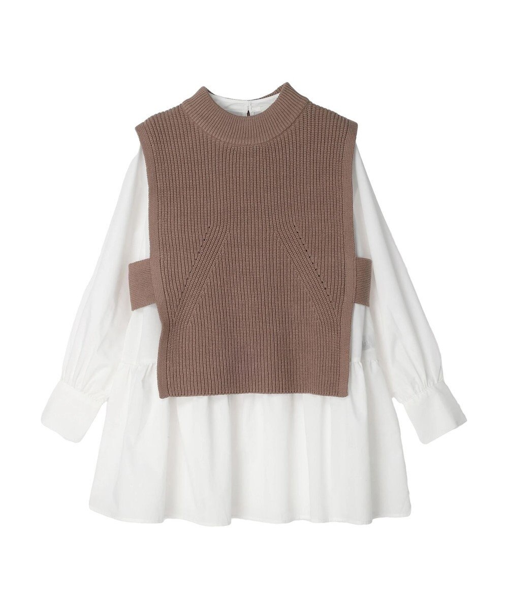 earth music&ecology ＳＥＴ２点　ベスト＋チュニックブラウス 