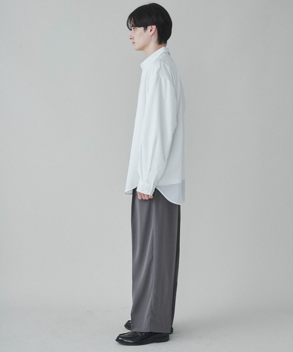 WEGO 【ユニセックス着用ITEM/SMLサイズ展開/冷房対策/紫外線対策】シアーBIGシャツ 