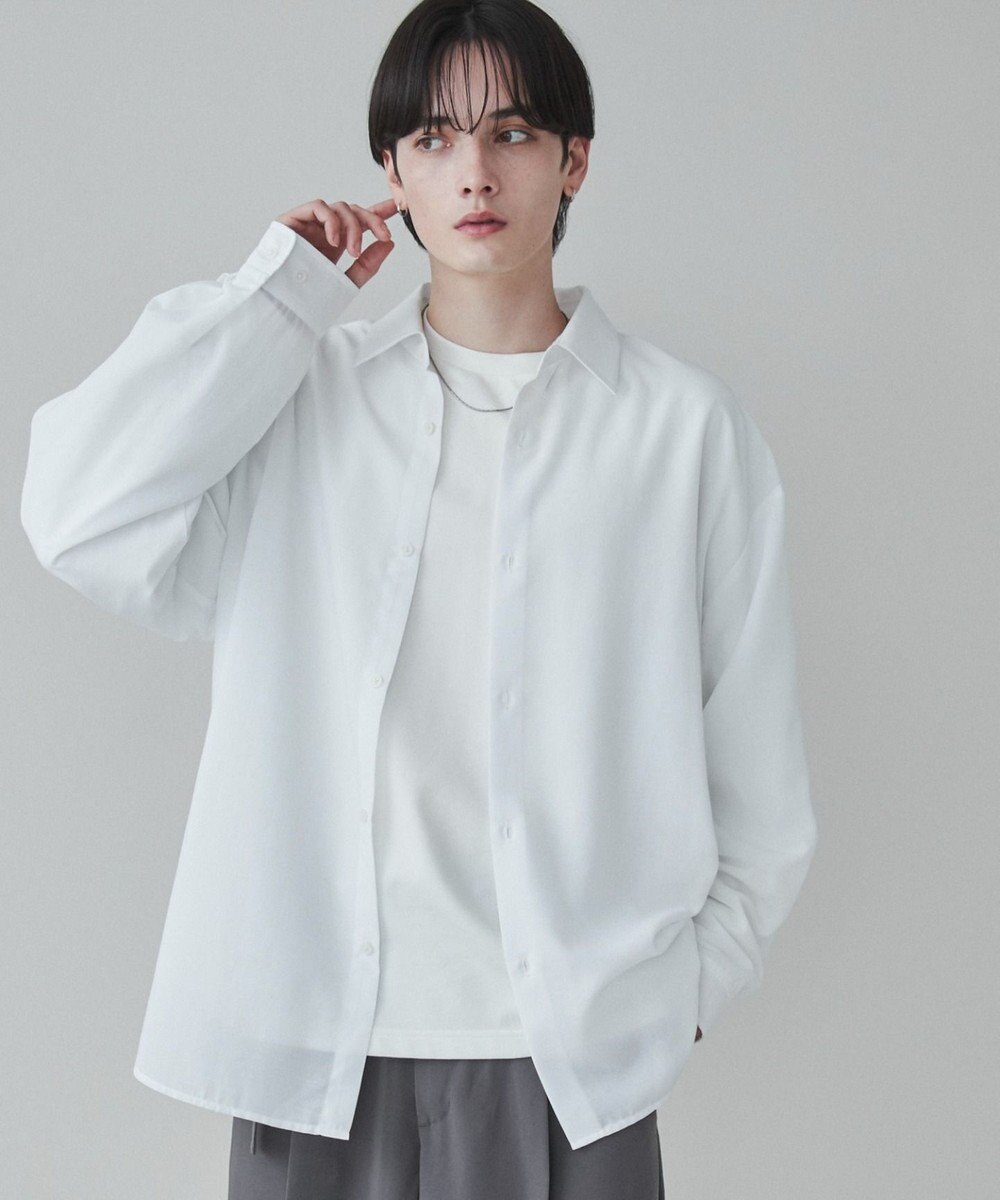 WEGO 【ユニセックス着用ITEM/SMLサイズ展開/冷房対策/紫外線対策】シアーBIGシャツ 