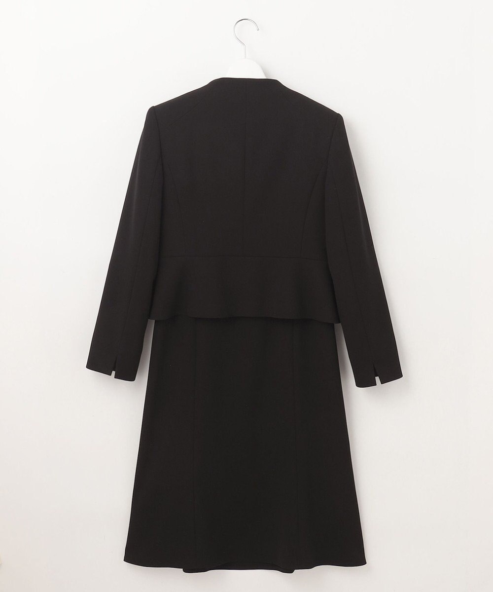 自由区 FORMAL 【ウォッシャブル対応】ドビーボーダーリボン ジャケット+ワンピース 