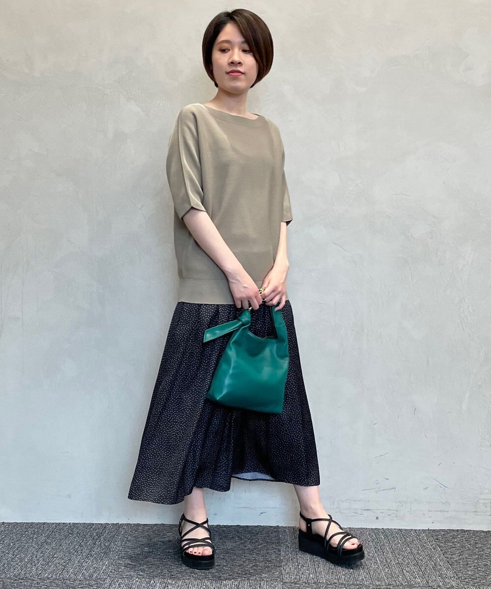 自由区 【洗える】コットンストレッチホールガーメント プルオーバー ニット 