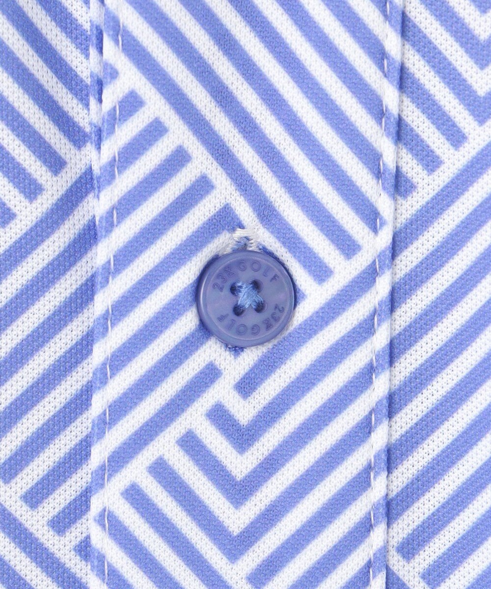 23区GOLF 【MEN】「HYGRA」幾何柄清涼ポロシャツ 