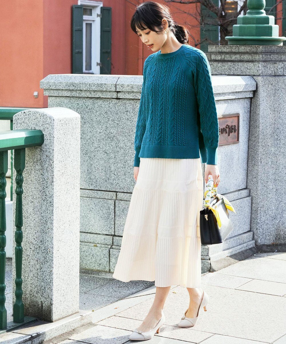 ANY SIS プリーツ切替 スカート 