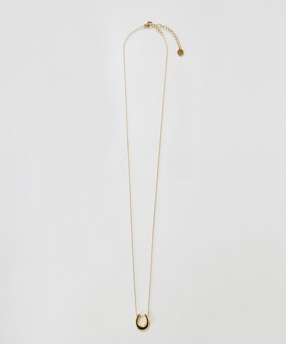 Phoebe 〈金属アレルギー対応〉メタリックホースシューネックレス　ゴールド　ステンレス/馬蹄/蹄鉄/ラッキーモチーフ/ギフト/プレゼント/大ぶり 