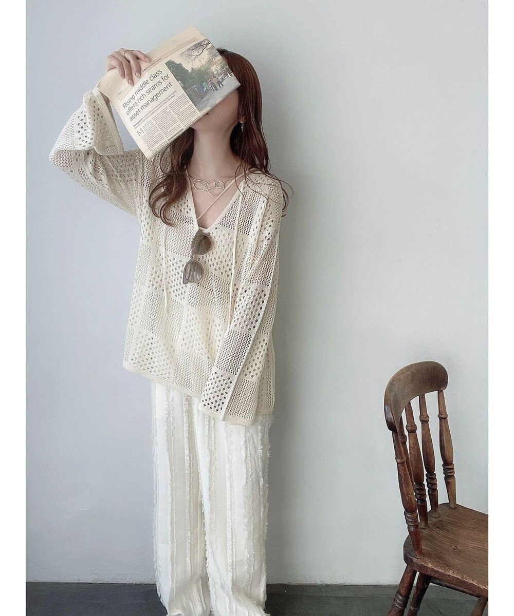 Green Parks ２ＷＡＹ透かし編みニットプルオーバー 