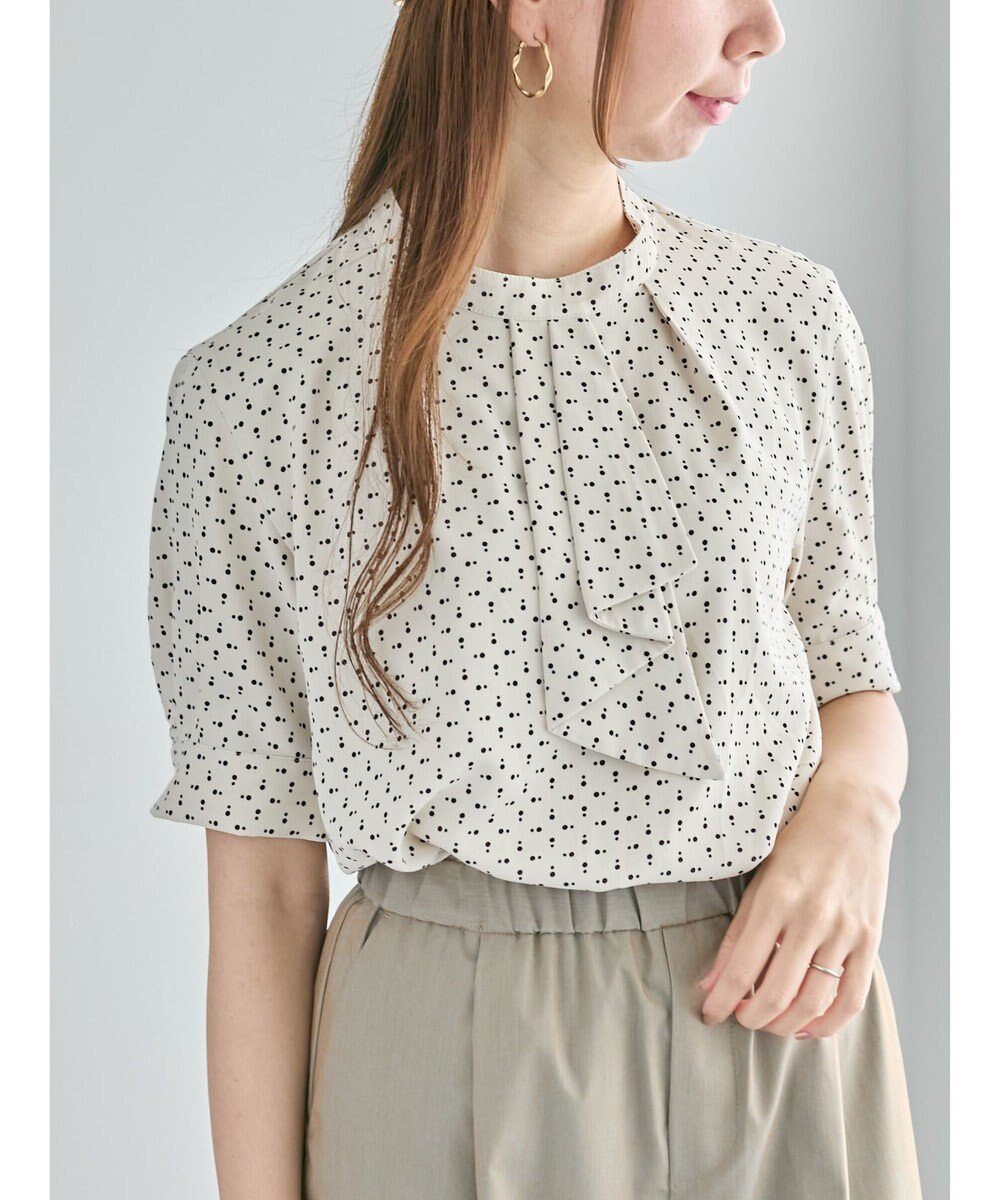 Te chichi パターンアソート5分袖ボウタイブラウス 