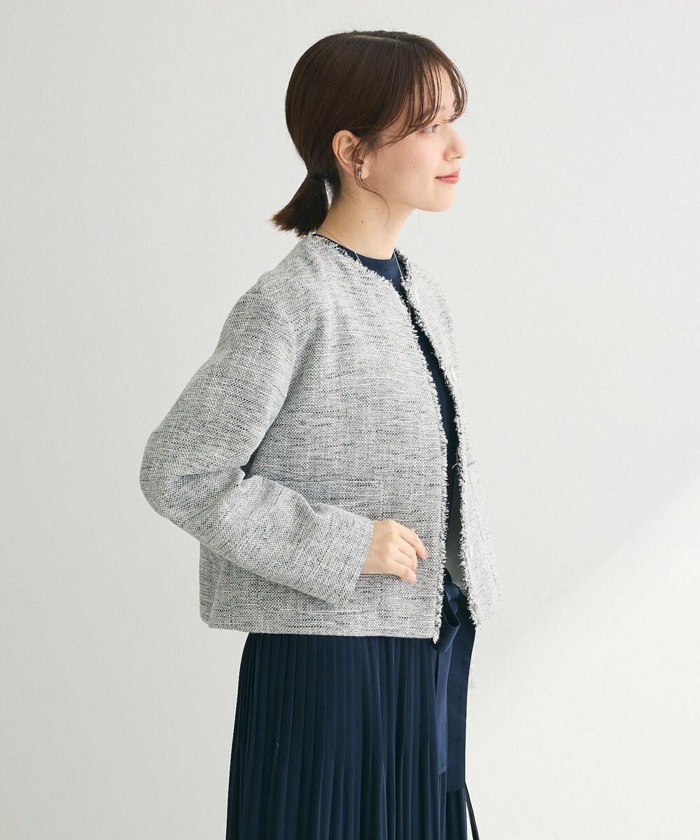 Green Parks ef-de ツイードノーカラージャケット 