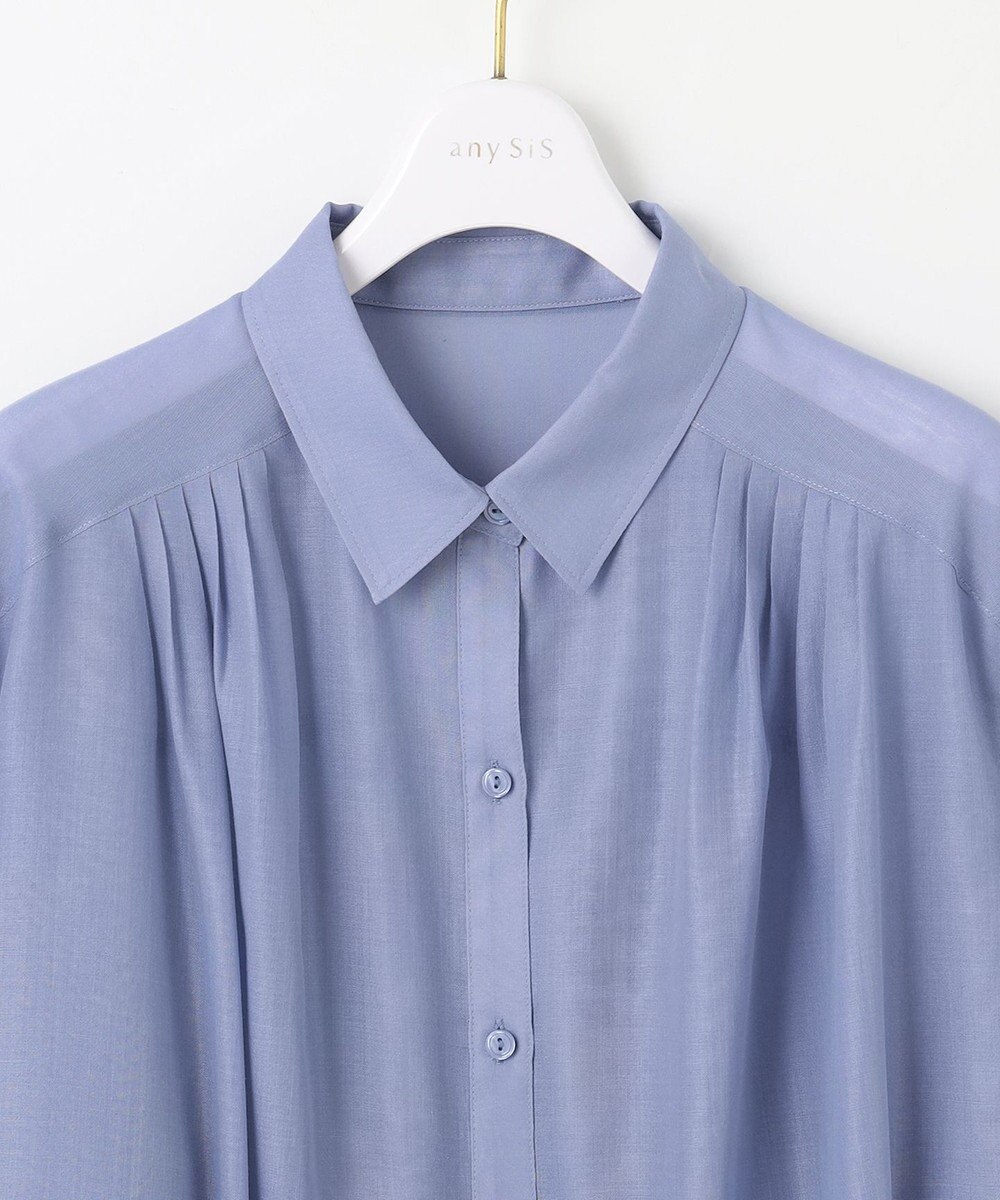 ANY SIS S 【洗える】リネンライクシアーローン ブラウス 