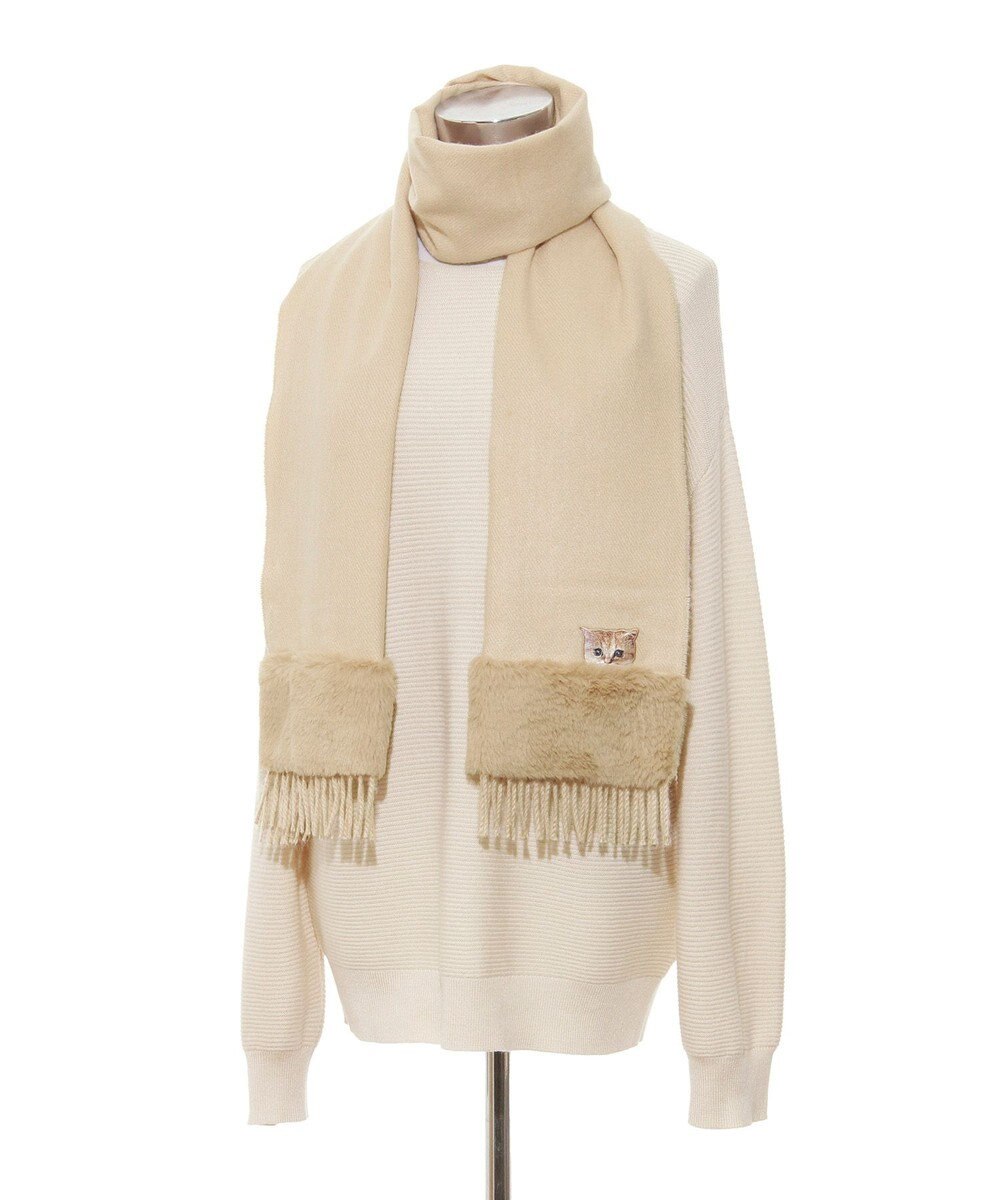 MOONBAT PAUL & JOE ACCESSOIRES ヌネットワッペン×ファームースタッチマフラー（パッケージ入り） 