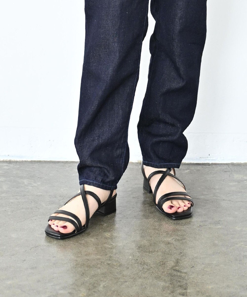 Pointer 日本製 本革ラインストラップサンダル 