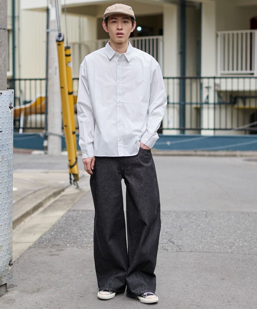 WEGO 【ユニセックス着用ITEM】カバーフィットフラップデニムパンツ 