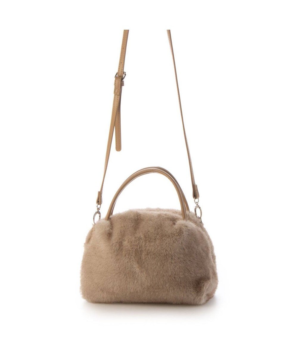 UNBILLION カシュカシュ cachecache / ミンク風エコファー2wayボックストート 